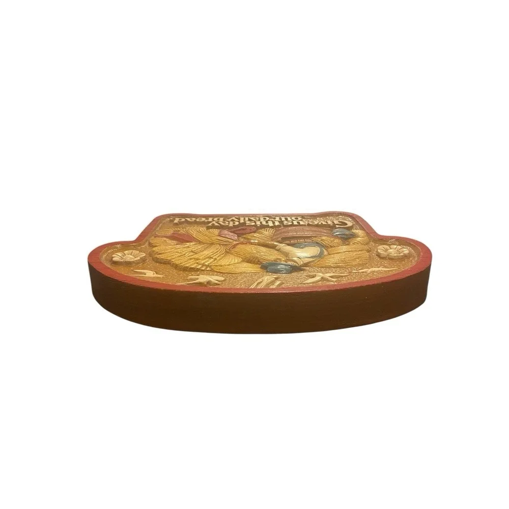 Vintage Burwood Wall Decor Plaque. Give Us This Day our Daily Bread.